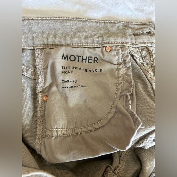 Mother Insider Ankle Fray in Chalk it Up size 25 - Picture 3 of 16